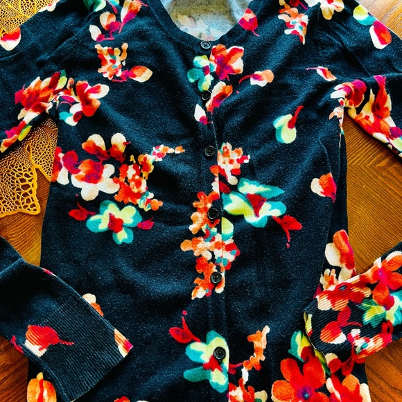 Merona Sweaters - Merona Black Floral Cardigan - Size S